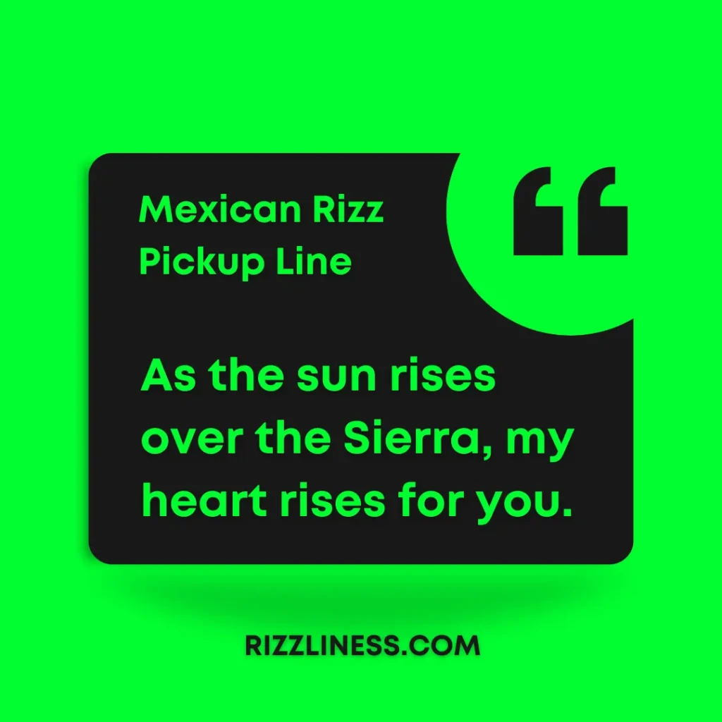 Mexican Rizz Pickup Line